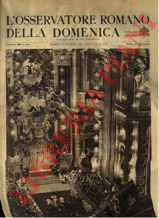 - - L'Osservatore Romano della domenica.