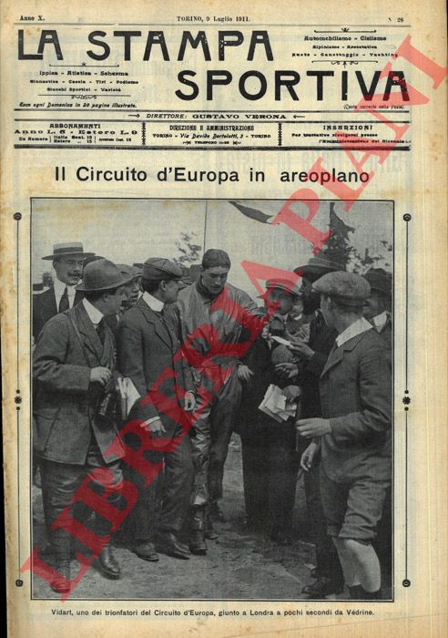 - - Il Circuito d'Europa in areoplano.