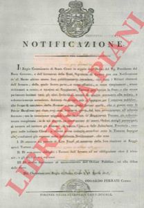 - - Invita gli abitanti di Santa Croce a ad arruolarsi sotto le Toscane Insegne. 