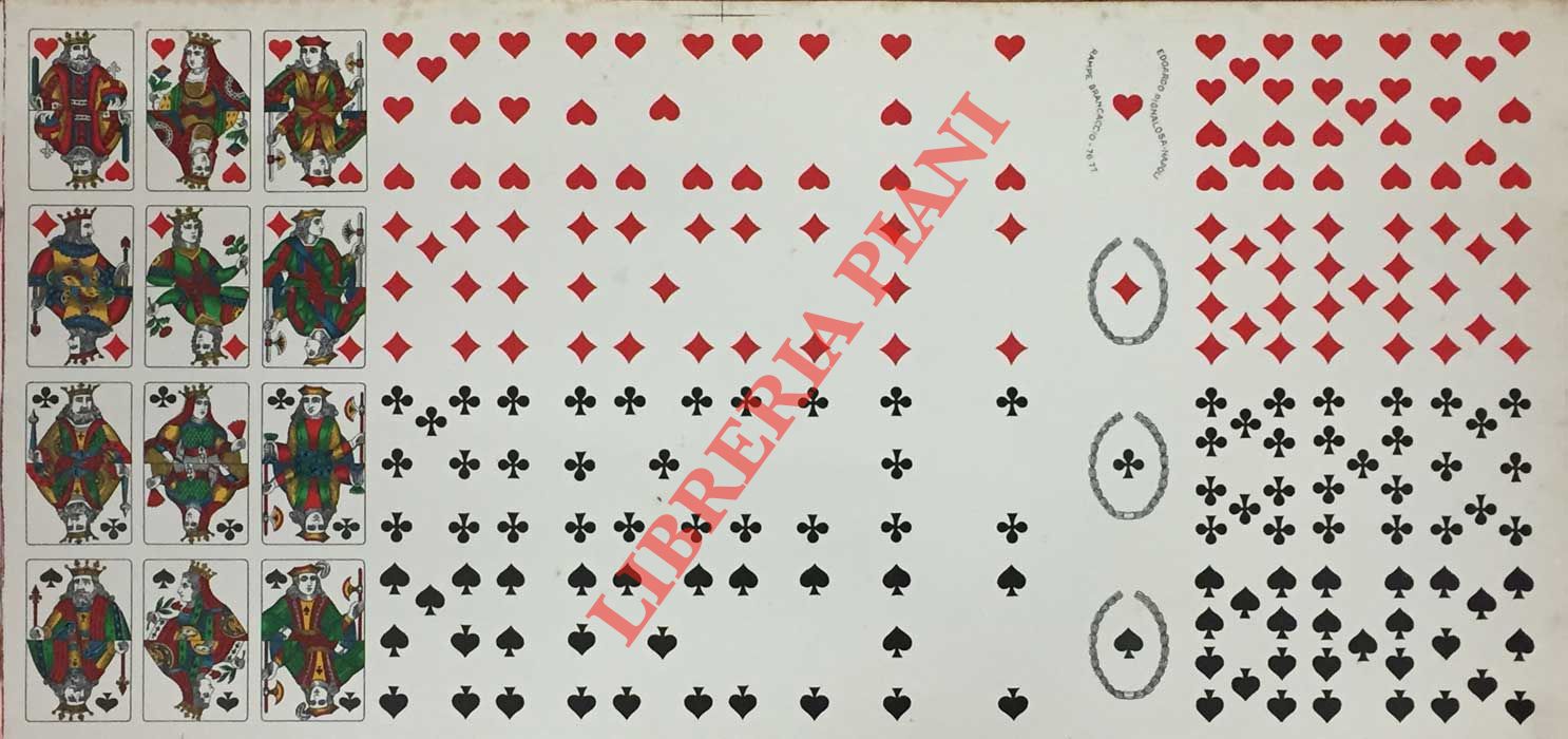 Pignalosa Edoardo - - Foglio di carte da gioco di tipo 'toscane'  (52).