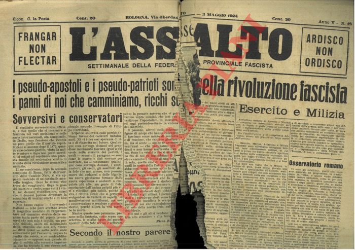 - - L'assalto. Settimanale della Federazione Provinciale Fascista.