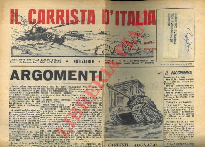 - - Il carrista d'Italia.