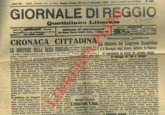 - - Giornale di Reggio. Quotidiano liberale.