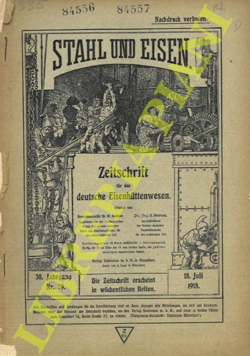 - - Stahl und Eisen. Zeitschrift fur das deutsche Eisenhuttenwesen.