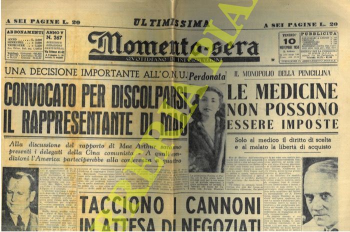 - - Una decisione importanrte all'ONU. Convocato per discolparsi il rappresentante di Mao.