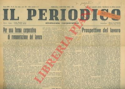 - - Il periodico. Sindacale corporativo.