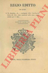 - - Le contribuzioni dirette del 1827 saranno le stesse del 1826,