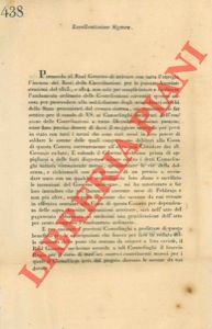 - - Sulle Esazioni ritardate dei Camarlenghi.
