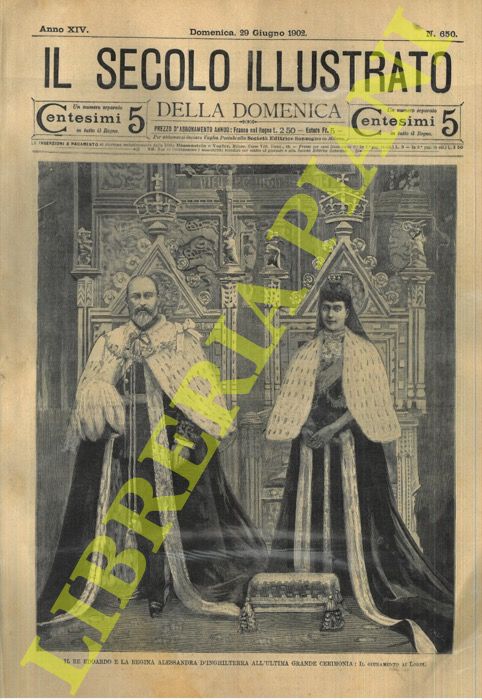 - - Il Re Edoardo e la Regina Alessandra d'Inghilterra al giuramento ai Lordi.