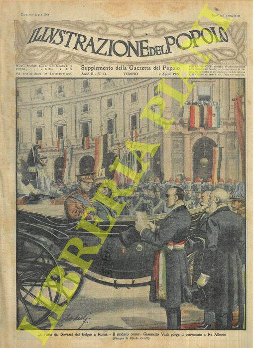 ORTELLI Alfredo - - Il Re con il Sovrano del Belgio, Alberto, a Roma.