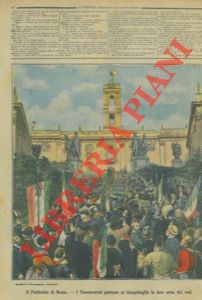 - - I trasteverini portano al Campidoglio la loro urna dei voti.
