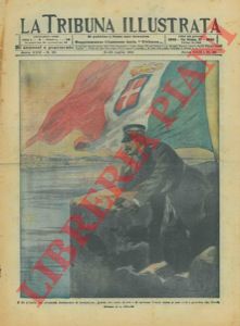 MINARDI A. - - Il Re (avvolto dal tricolore) dal campanile di Monfalcone guarda Trieste, prossima alla libert.