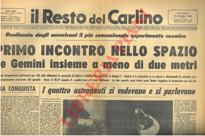 - - Primo incontro nello spazio. Le Gemini ...