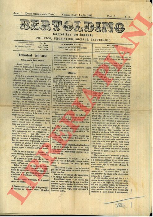 - - Bertoldino. Gazzettino settimanale politico, sociale, letterario.