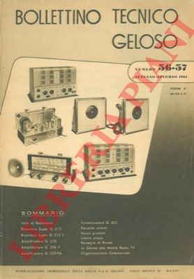 Geloso - - Bollettino tecnico Geloso.