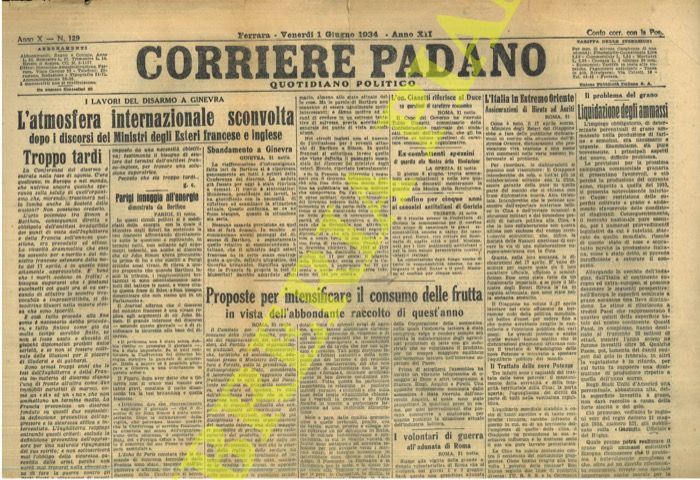 - - Giornali emiliani durante il fascismo.