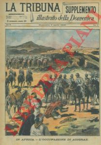 A. Della Valle - - L'occupazione di Adigrat. (al retro : Tumulto dei coatti a Port'Ercole).