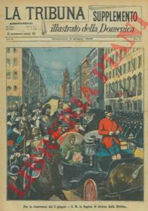 Silbonetto - - S.M. la Regina di ritorno dalla Rivista (Festa dello Statuto).