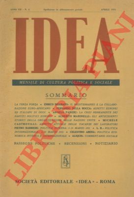 - - Idea. Mensile di cultura politica e sociale.
