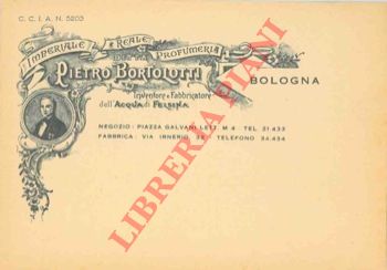 - - Profumeria Pietro Bortolotti. Bologna. Piazza Galvani, 4.