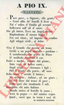 BERTONI Augusto - - A Pio IX. Cantata.