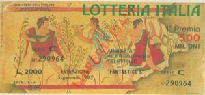 - - Lotteria Italia.