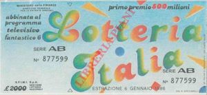 - - Lotteria Italia.