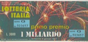 - - Lotteria Italia.