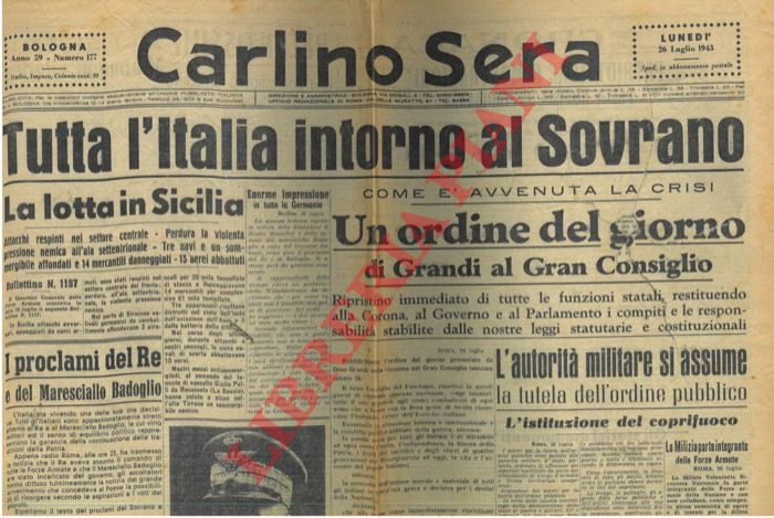 - - Tutta l'Italia intorno al Sovrano.