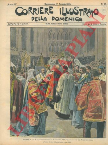 Silbonetto - - Incoronazione di Edoardo VII nel'Abbazia di Westminster.