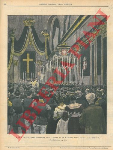 SALVADORI R. - - Commemorazione di Re Umberto nella chiesa del Sudario.
