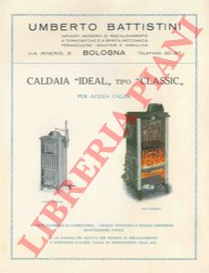 Societ Nazionale dei Radiatori. Milano - - Caldaia 