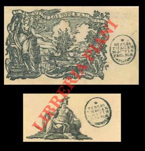 - - Due xilografie settecentesche con timbro per e.l.