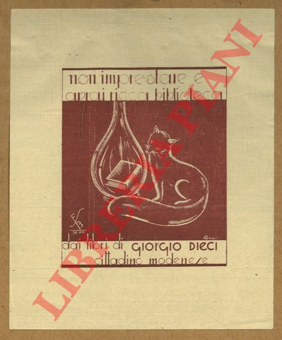 BASSOLI F.S. & CESARI A. - - Un foglietto per G. Dieci, anni '30 c.a (volpe)