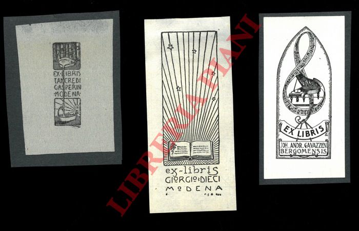 BASSOLI F.S. - - Tre foglietti, anni '20/'30 c.a