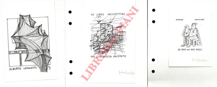 GEROSA Pier Luigi. - Tre foglietti, anni '70, firmati