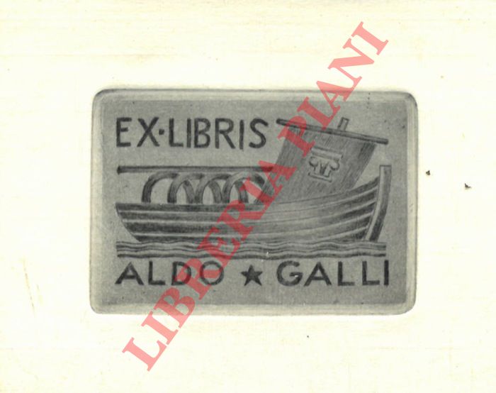 GALARDI A. - - Un fogliettto per A. Galli, puntasecca.