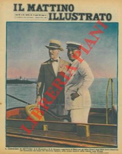 - - Il Convegno di Nettuno : Mussolini e  Stimson, segretario di Stato per gli Affari Esteri degli Stati Uniti d'America nel motoscafo del Capo del Governo italiano.