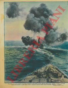 - - Tuonano, sul mare aperto, le grandi artiglierie della flotta di Sua Maest Britannica, mentre si inizia il periodo delle esercitazioni navali estive : ecco i possenti cannoni della supercorazzata 
