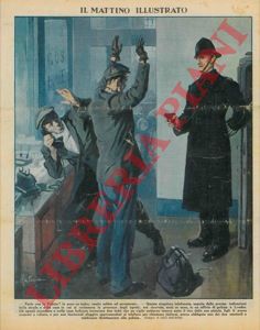 MATANIA Ugo - - Un ladro, tenuto sotto tiro da un vigile notturno che lo aveva sorpreso col compagno a rubare, costretto a telefonare alla polizia e a dare  tutte le indicazioni affinch gli agenti potessero raggiungerlo e arrestarlo.