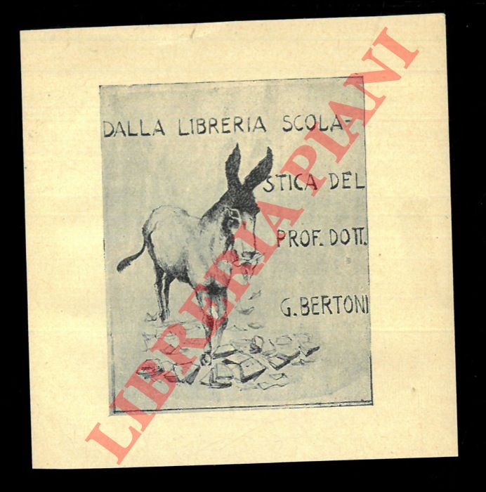 TODDE F. - - Un foglietto a colori per G. Bertoni.