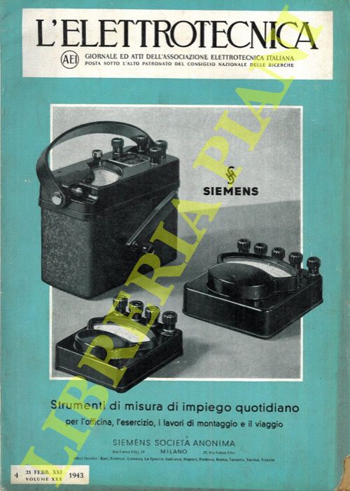 - - L'elettrotecnica. Giornale ed atti della associazione elettrotecnica italiana.