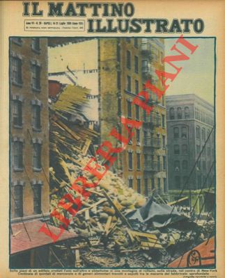 - - Sette piani di un edifizio crollati l'uno sull'altro e abbattutisi in una montagna di rottami, sulla strada, nel centro di New York. Centinaia di quintali di mercanzie e di generi alimentari travolti e sepolti tra le macerie del fabbricato sprofondato.