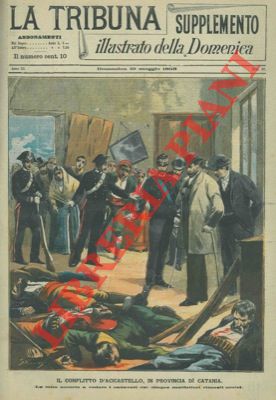 Silbonetto - - Il conflitto d'Acicastello, in provincia di Catania. La folla accorre a vedere i cadaveri dei cinque malfattori rimasti uccisi.
