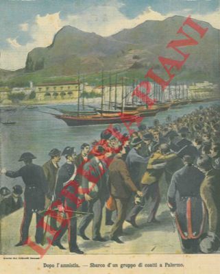 Silbonetto - - Dopo l'amnistia. Sbarco d'un gruppo di coatti a Palermo.