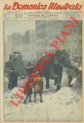 LOMBARDI Ambrogio - - Praticit americana. Se a New York si sono usati i lanciafiamme, a Bridgeport, oltre le tanks, le studentesse e i soldati,  stato requisito anche l'elefante di un serraglio per sgombrare la neve.