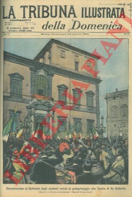 BIANCHINI A. - - Dimostrazione al Quirinale degli studenti venuti in pellegrinaggio alla Tomba di Re Umberto.