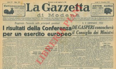 - - Conferenza per un esercito europeo.