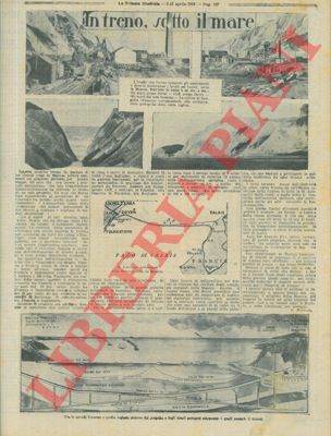 - - Progetto di tunnel sotto la Manica, con una pagina di servizio fotografico e schema del progetto.
