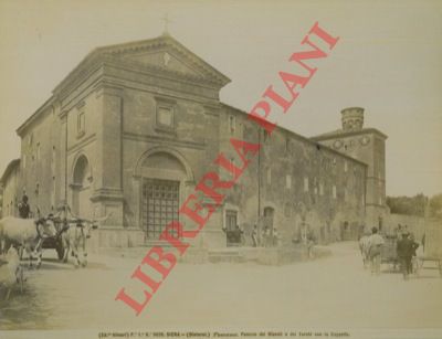 Ed. Alinari - - Siena. Palazzo dei Diavoli o dei Turchi, con la Cappella. Animata, carro con buoi, popolani e carretto.